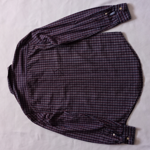 Just a Cheap Shirt Men's Plaid Long Sleeve Button- Down.  Size S. Red, Blue. - Picture 12 of 15